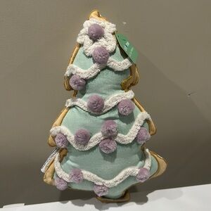 🌸NEW 1 Piece At Home Tree Cookies Throw Pillow 10x17  Mrs. Claus Bakery …